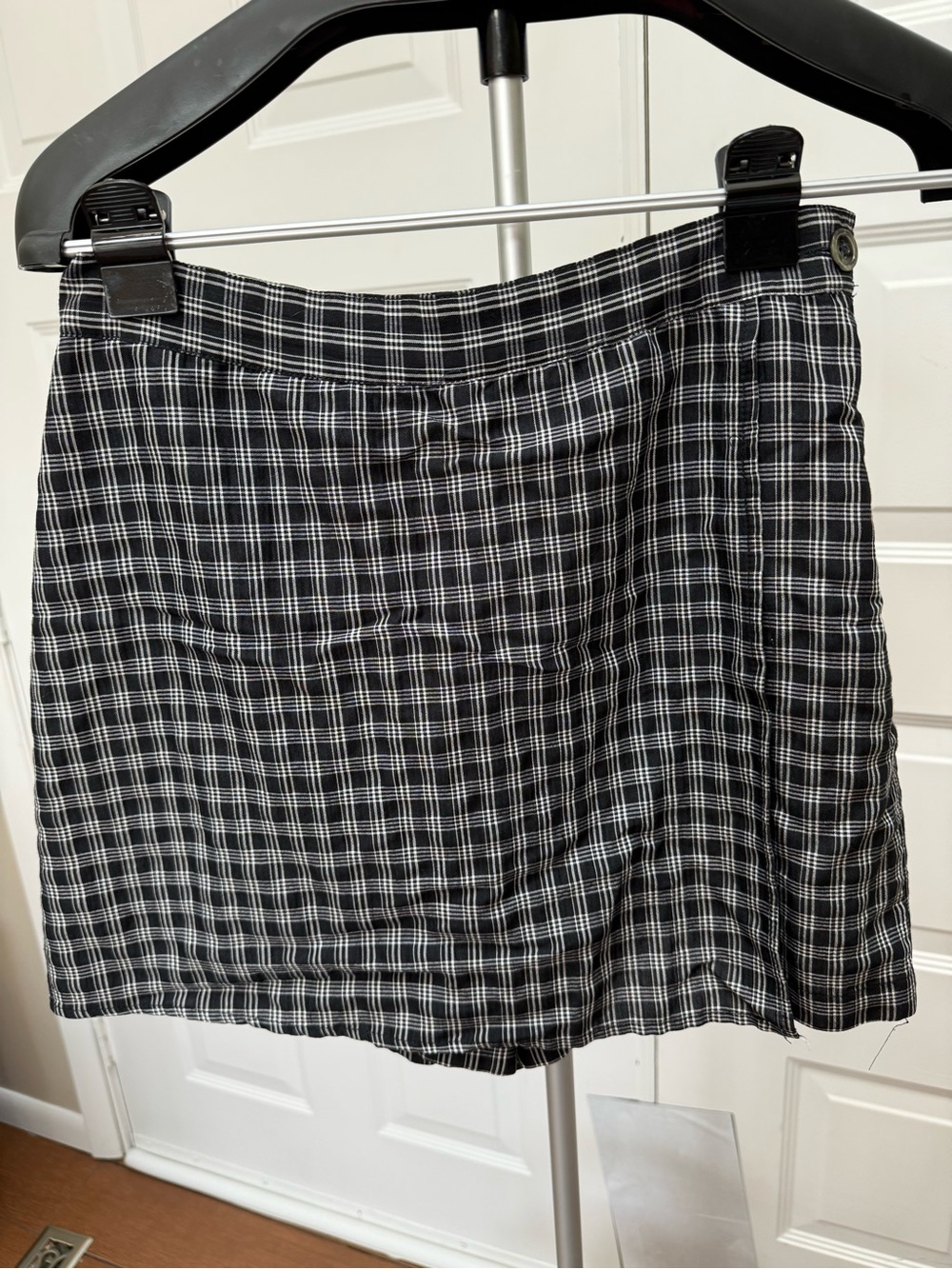 Esprit Black and White Plaid Skort